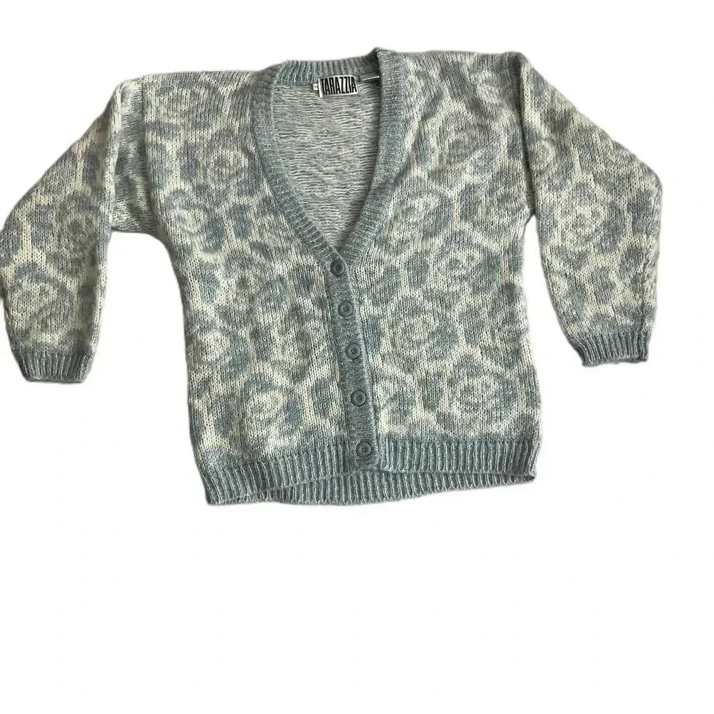 Tarazzia Multicolor Floral Oversized 80s Sweater Womens Medium